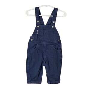 Vintage Guess Baby Sz 6M 100% Cotton Navy Blue Denim Overall Made in USA 1035531